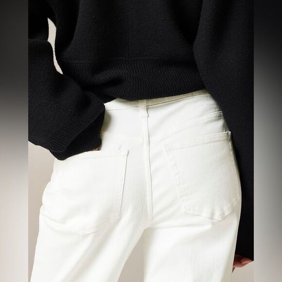 NWT J CREW Lower-rise full-length slim-wide jean in white - Picture 6 of 8